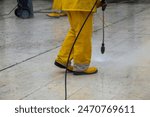 Cleaning natural stone with a...
