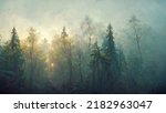 Mystical Forest Landscape In...