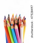 set pencils on white background ... | Shutterstock . vector #47528497