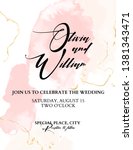 trendy wedding watercolor... | Shutterstock .eps vector #1381343471