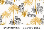safari background. jungle wild... | Shutterstock .eps vector #1824971561