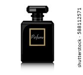 Perfume Vector Print. Black...