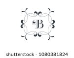 luxury vector letter b logo... | Shutterstock .eps vector #1080381824