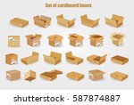 set of cardboard boxes... | Shutterstock .eps vector #587874887