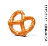 Mini salted pretzel isolated on ...