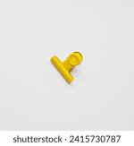 Yellow paper clip model mockup...