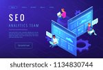 seo analytics team landing page.... | Shutterstock .eps vector #1134830744