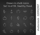 healthy food icon set hand... | Shutterstock .eps vector #320902907