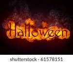 halloween in fire isolated on... | Shutterstock . vector #61578151