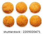 Delicious crispy Cheese ball isolated on white background, Cheese ball or cheesy puffs on white With clipping path.