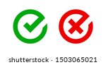checkmark and x or confirm and... | Shutterstock .eps vector #1503065021