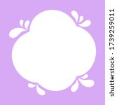milk blob shape on purple soft... | Shutterstock .eps vector #1739259011