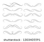 set ornamental rule lines in... | Shutterstock .eps vector #1303405591
