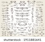 set of floral decorative... | Shutterstock .eps vector #1911881641