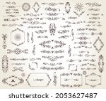 set of floral decorative... | Shutterstock .eps vector #2053627487