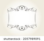 elegant horizontal vector frame ... | Shutterstock .eps vector #2057989091