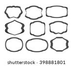 set frames .black on white... | Shutterstock .eps vector #398881801