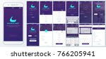 design mobile app login. ui  ux ... | Shutterstock .eps vector #766205941