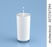 Glass Of Milk On A Blue...