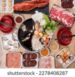 Small photo of Shabu or hot pot, food that can be eaten by all genders and ages Scald thinly sliced ​​meat with broth. Choose the ripeness as you like. when finished Dipping with dipping sauce deliciousness guarante