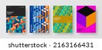 clean geometric tiles brochure... | Shutterstock .eps vector #2163166431