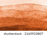 Small photo of Abstract art background dark brown colors. Watercolor painting on canvas with red waves gradient pattern. Fragment of artwork on paper with rusty wavy line.