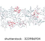 endless pattern brush with... | Shutterstock .eps vector #323986934