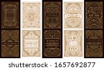 vintage set retro cards.... | Shutterstock .eps vector #1657692877