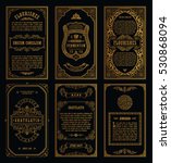 vintage golden vector set retro ... | Shutterstock .eps vector #530868094