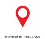 pin map place location icon ... | Shutterstock .eps vector #756367201