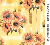 Seamless  Pattern Sunflowers....