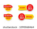 sale round banner set  circle... | Shutterstock .eps vector #1090068464