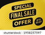 final sale golden banner with... | Shutterstock .eps vector #1958257597