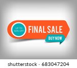orange final sale banner ... | Shutterstock .eps vector #683047204