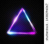 neon abstract triangle on... | Shutterstock .eps vector #1438396067