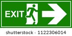 emergency exit sign. man... | Shutterstock . vector #1122306014
