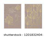 elegant golden cards with... | Shutterstock .eps vector #1201832404