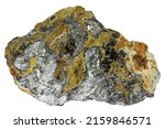 Small photo of native antimony from Kolarsky vrch deposit, Slovakia isolated on white background