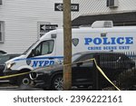 Small photo of QUEENS, NEW YORKUNITED STATES - DECEMBER 3 2023: 4 people are dead and 1 person is in critical condition after a stabbing. Two police officers were also stabbed but will survive. Suspect was killed.