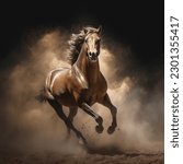Small photo of a photography of a freedom horse, epic moment