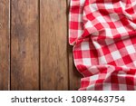 Red Checkered Tablecloth On...