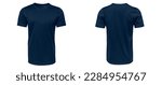 Navy blue t shirt template with ...