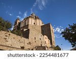Small photo of Montefiascone, Viterbo, Lazio, Italy: the ancient cathedral in the hill town at the hundredth kilometer of the Via Francigena