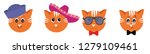 emoticons set   cats. emoji... | Shutterstock .eps vector #1279109461