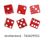 Casino dice isolated on white. Set. 3D illustration
