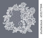 Lace Flowers Decoration Element