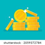 gold coins stack vector... | Shutterstock .eps vector #2059372784