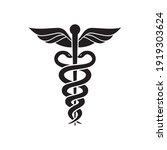 medical snake symbol logo... | Shutterstock .eps vector #1919303624