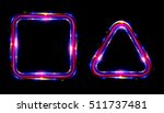 glowing frames on black... | Shutterstock . vector #511737481