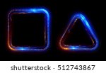 glowing frames on black... | Shutterstock . vector #512743867